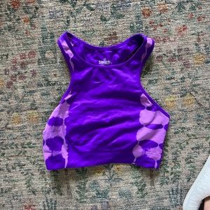 Purple Spalding sports bra